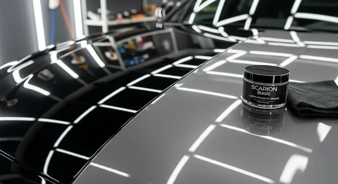 Autode detailingu tehnik puhastab valuvelgi vahu ja harjaga Eestis